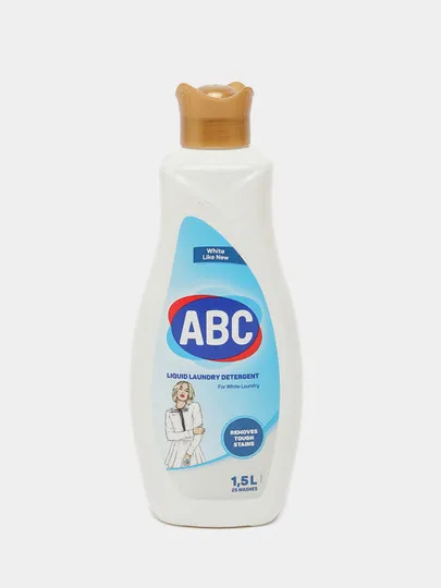 Жидкое стиральное средство ABC, для белой стирки, 1.5 л #1