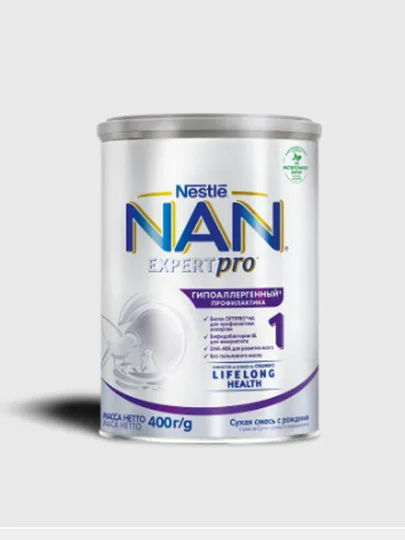 Сухая смесь Nestle NAN Expert Pro 1, Гипоаллергенный, 400 г#1