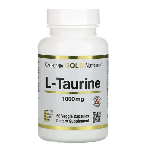 L-таурин, California Gold Nutrition, 1000 мг, 60 растительных капсул#1