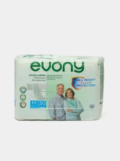 Подгузники для взрослых Evony Medium, 80-130 см, 30 шт#1