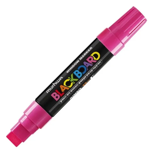 Маркер меловой MunHwa "Black Board Jumbo" розовый, 15 мм, водная основа#1
