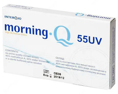 Оптические мягкие контактные линзы Morning 55 UV#1