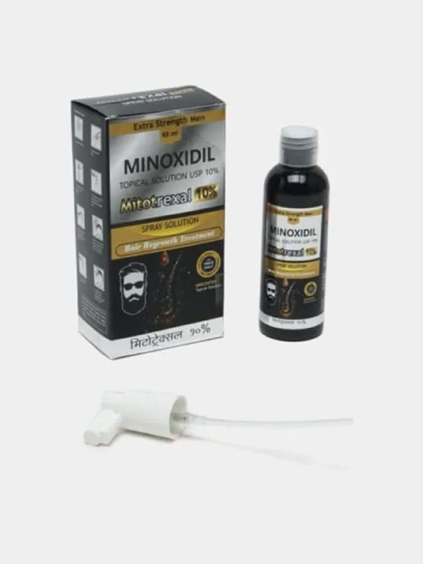 Mitotrexal (Minoxidil) 10% soch va soqol spreyi (Hindiston)#1