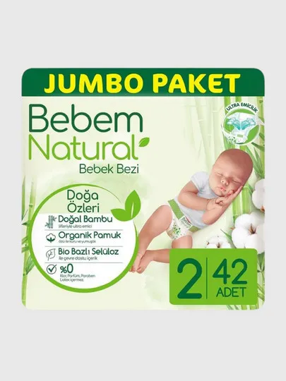 Подгузники Bebem Natural №2, 42 штук#1