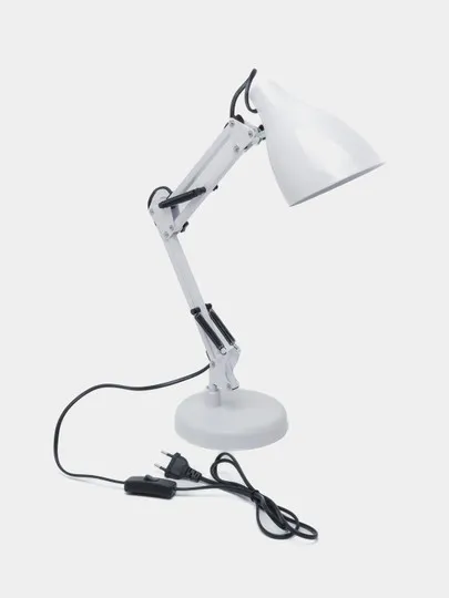 Настольный светильник ЭРА N-123-Е27-40W-W, белый, классический дизайн#1