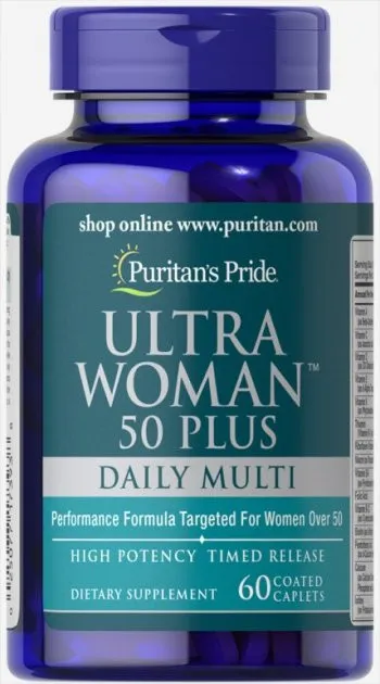 Puritan's Pride Ultra Woman 50 Plus Multi-Vitaminli 60 Tabletkalari#1