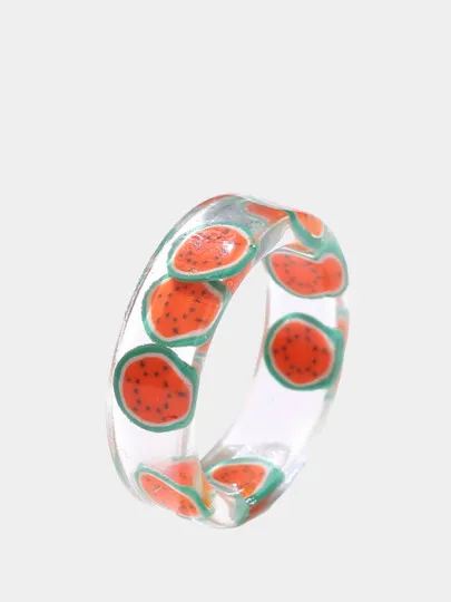 Прозрачное кольцо с фруктами#1