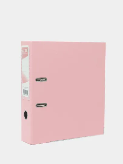 Папка-регистратор Alta, розовая, А4, 75 мм#1
