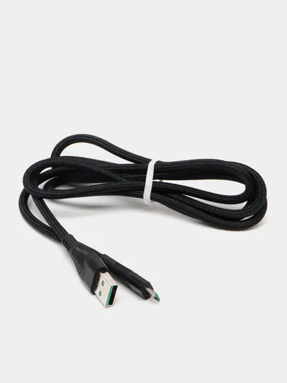 Кабель Hoco U53 Flash Charging Data Cable USB to Micro-USB Black#1