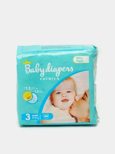 Детские подгузники Baby Diapers Midi #3, 18 шт.#1