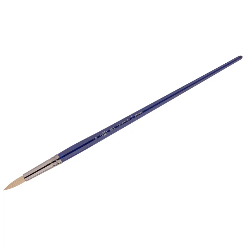 Кисть художественная, синтетика упругая, Гамма "Манеж", круглая, длинная ручка №12#1