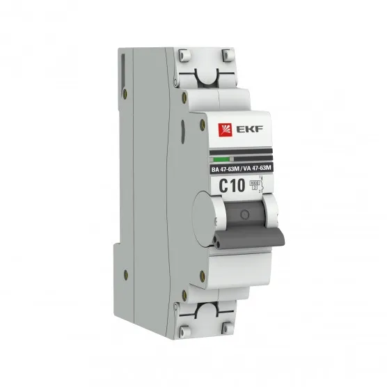 Автоматический выключатель 1P 10А (C) 6кА ВА 47-63M без теплового расцепителя EKF PROxima#1