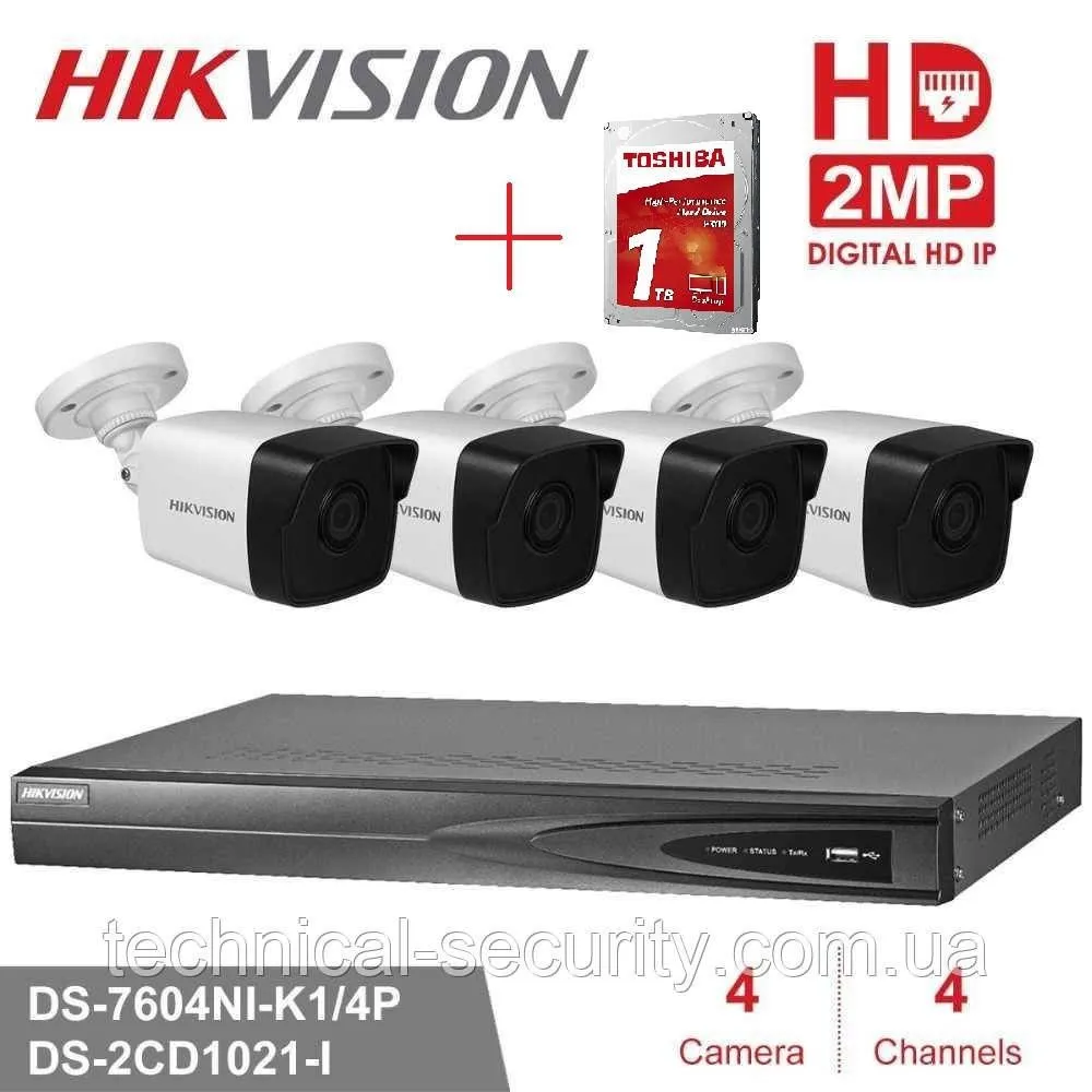 Камеры видеонаблюдения 4 IP NVR#1