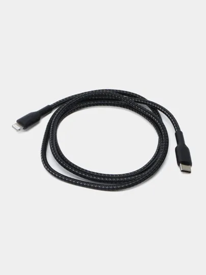 Кабель Belkin USB-С - Lightning, BRAIDED, 1 м, black (CAA004BT1MBK)#1