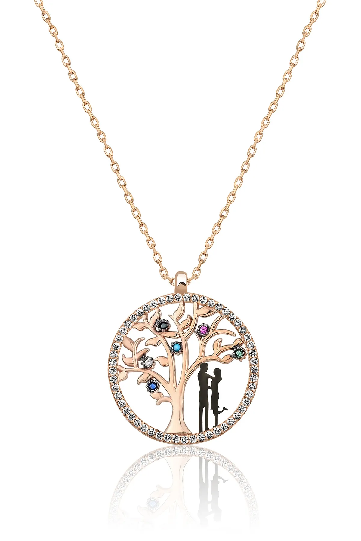 Женское серебряное ожерелье, модель: влюбленные pp2524 Larin Silver#1