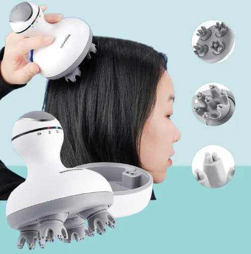 Электронный 3D массажер для головы, шеи, спины и тела#1