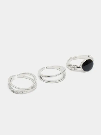 Женские кольца, набор из 3 штук#1