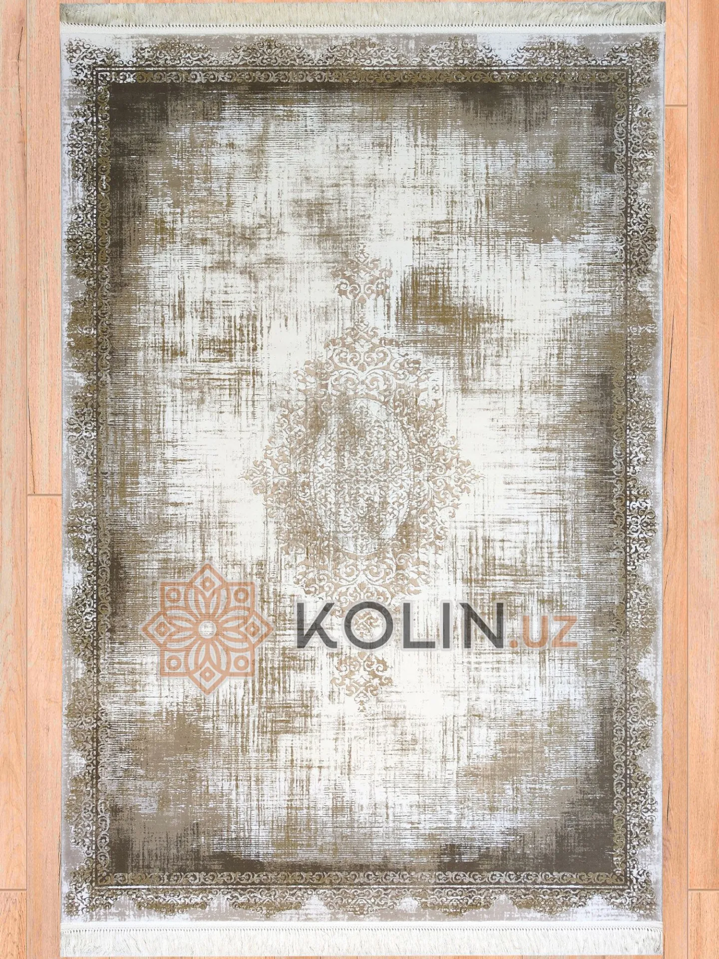 Ковер Rodin 6802 белый / коричневый#1