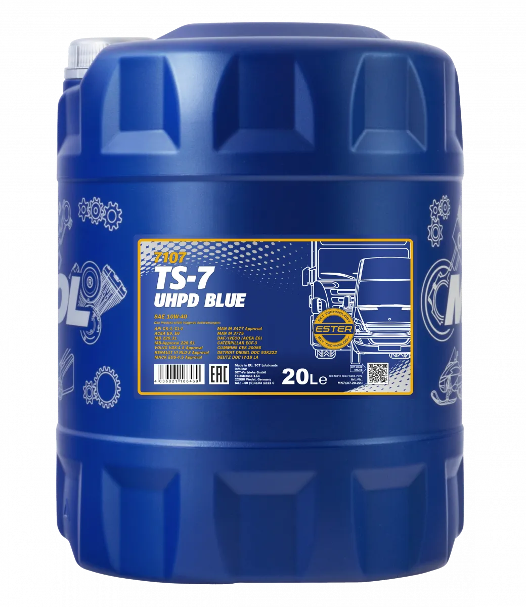 Моторное масло Mannol ts-7 uhpd 10W-40 Blue#1