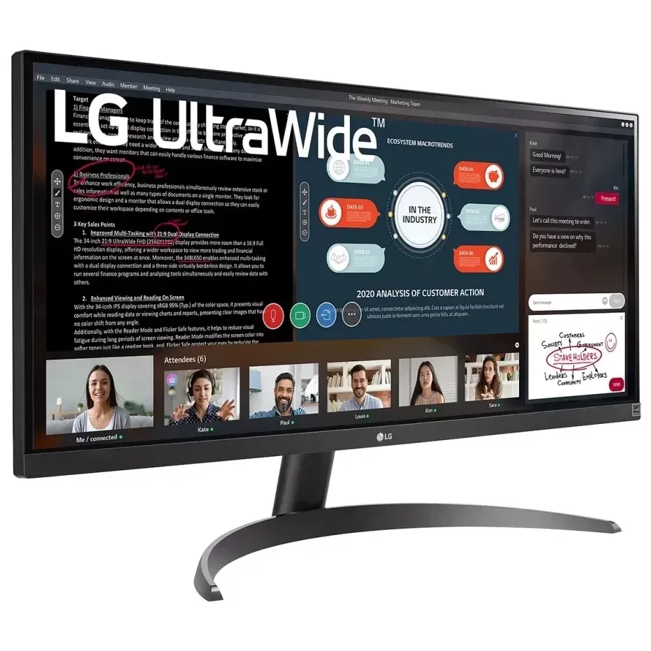 Monitor LG - 29" 29WP500-B Ultra Wide / 29" / 2560 x 1080 / IPS / Matte#1