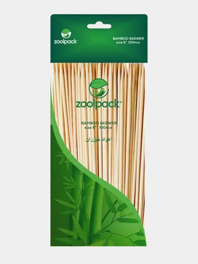 Шпажки для шашлыка (эко шпажки) из бамбука Zoolpack 6" (100)#1