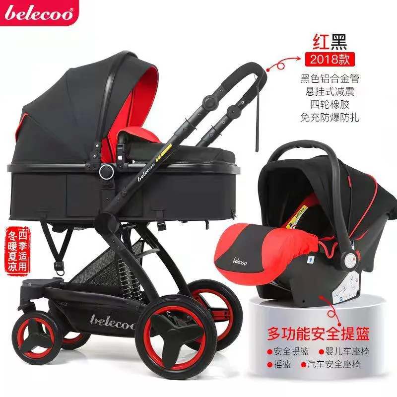 Luxmom x6 3 in1 детская коляска (цвет красный)#1