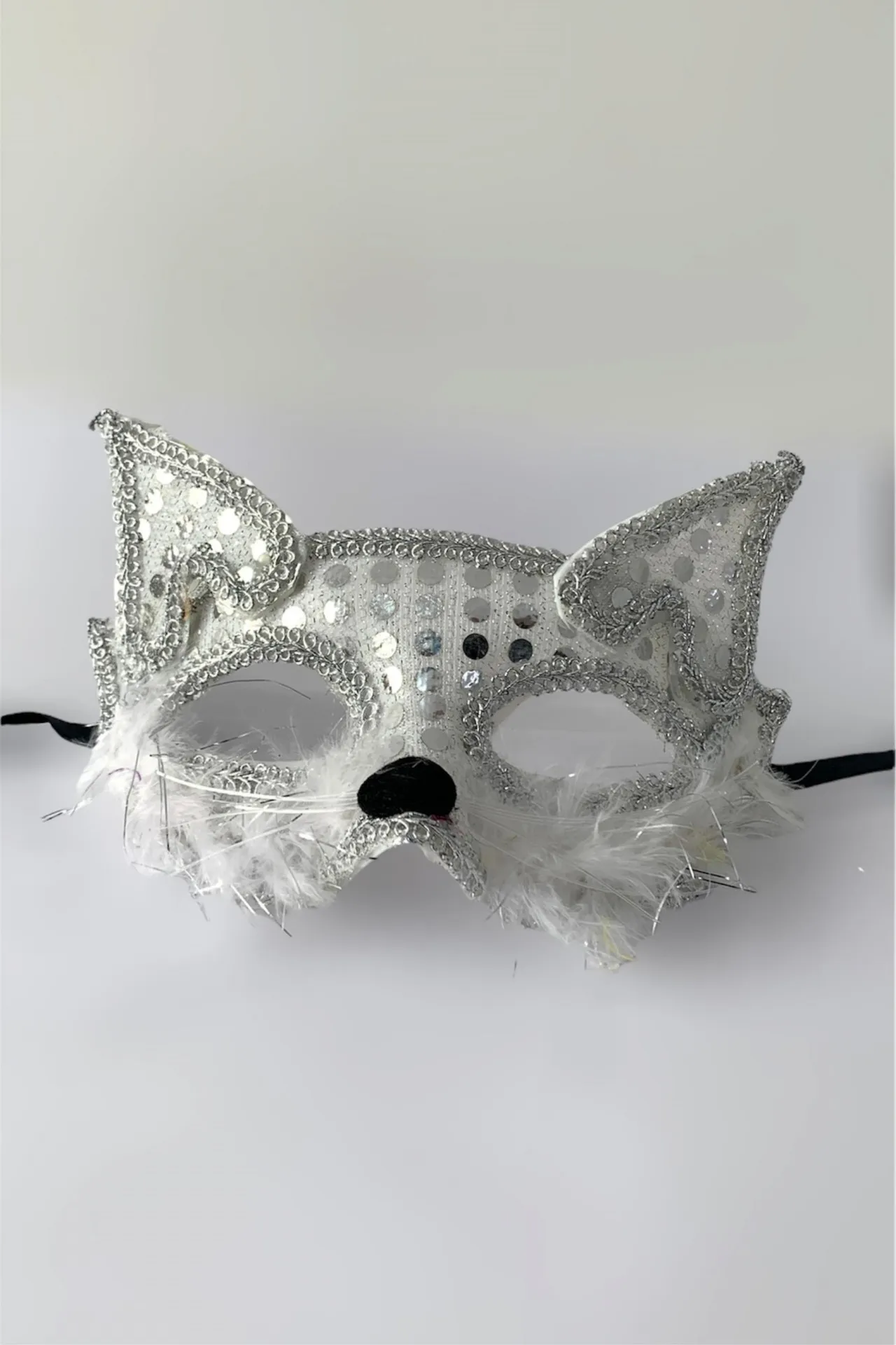 Праздничная маска лиса a012 SHK Gift серебристый#1