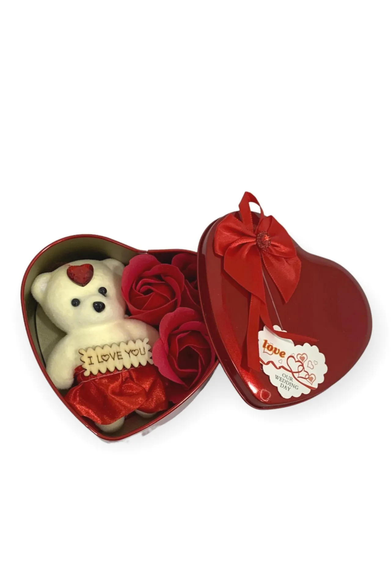 Подарочный набор - роза и мишка vs69543 SHK Gift красный#1