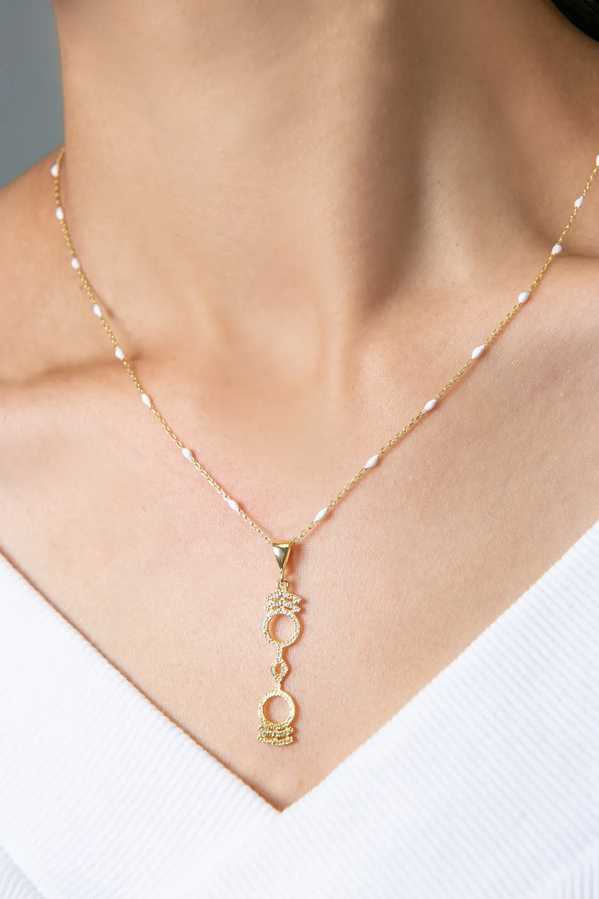Серебряное ожерелье, модель: atiye ern2228 Larin Silver#1