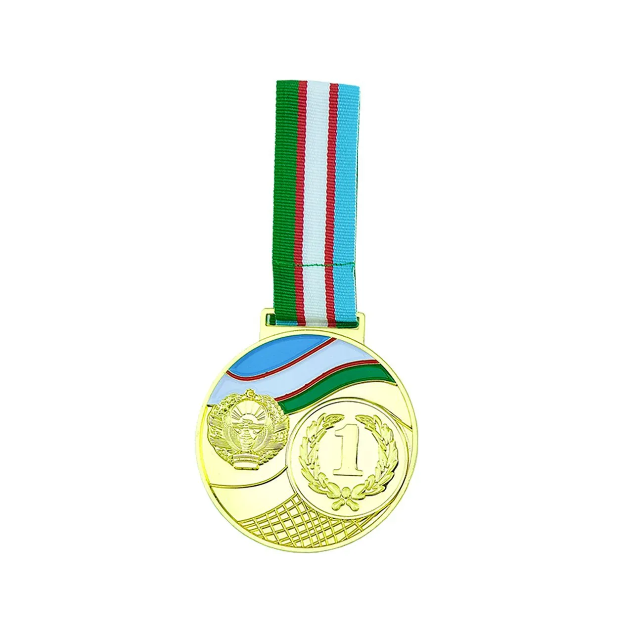Медаль UZBEKISTAN c гербом, золотая#1