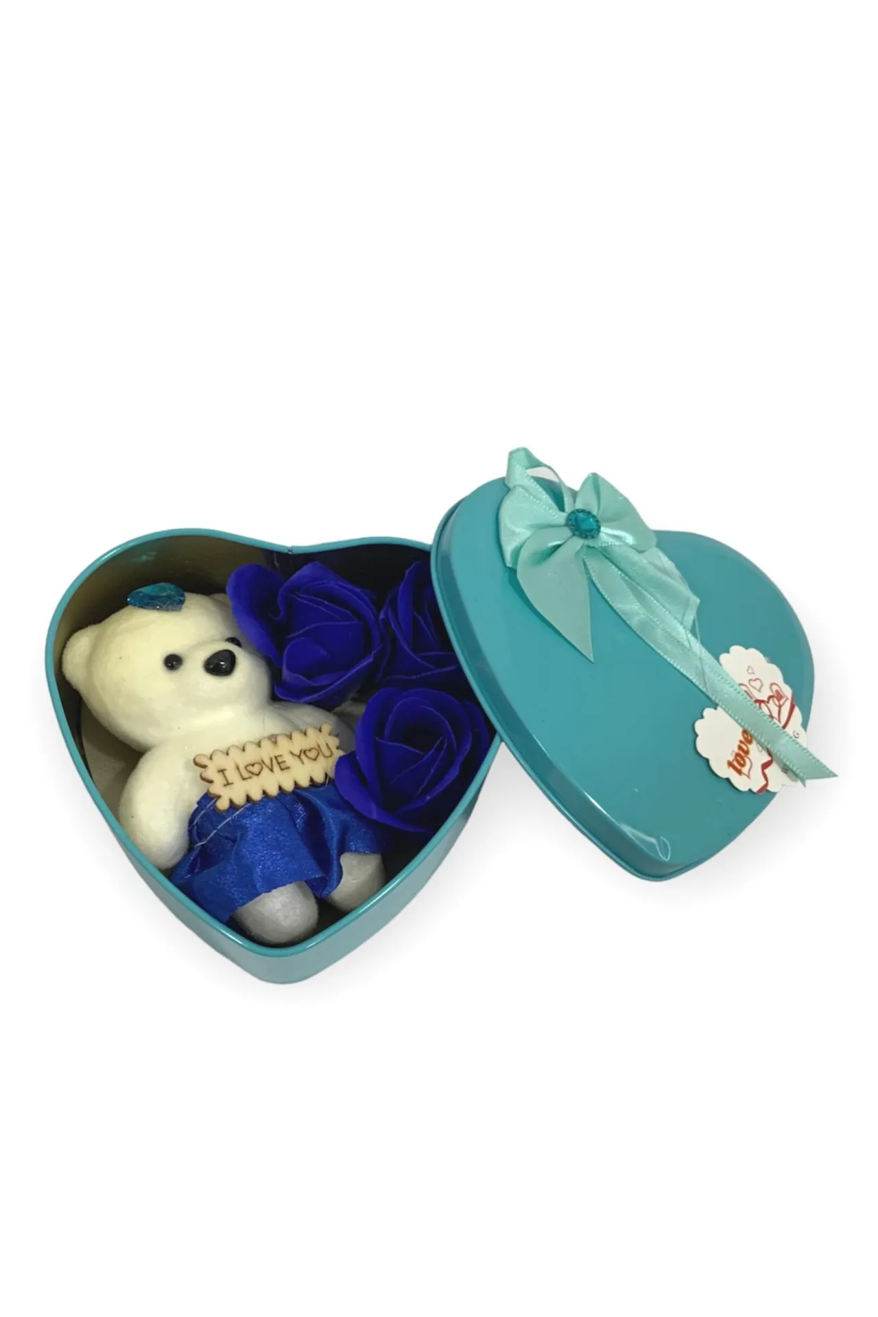 Подарочный набор - роза и мишка vs69543 SHK Gift синий#1