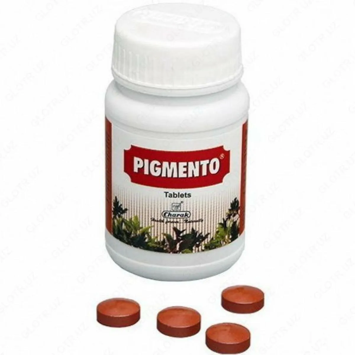 Таблетки от проблем пигментации и витилиго "Пигменто" Pigmento Ointment, 40 штук, Charak. Индия.#1