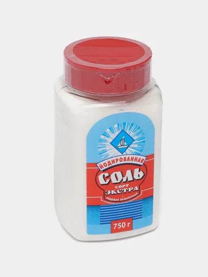 Соль йодированная Экстра Сорт Пищевая, 750 г#1