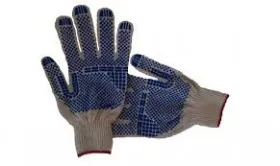 Защитные перчатки х/б с ПВХ напылением#1