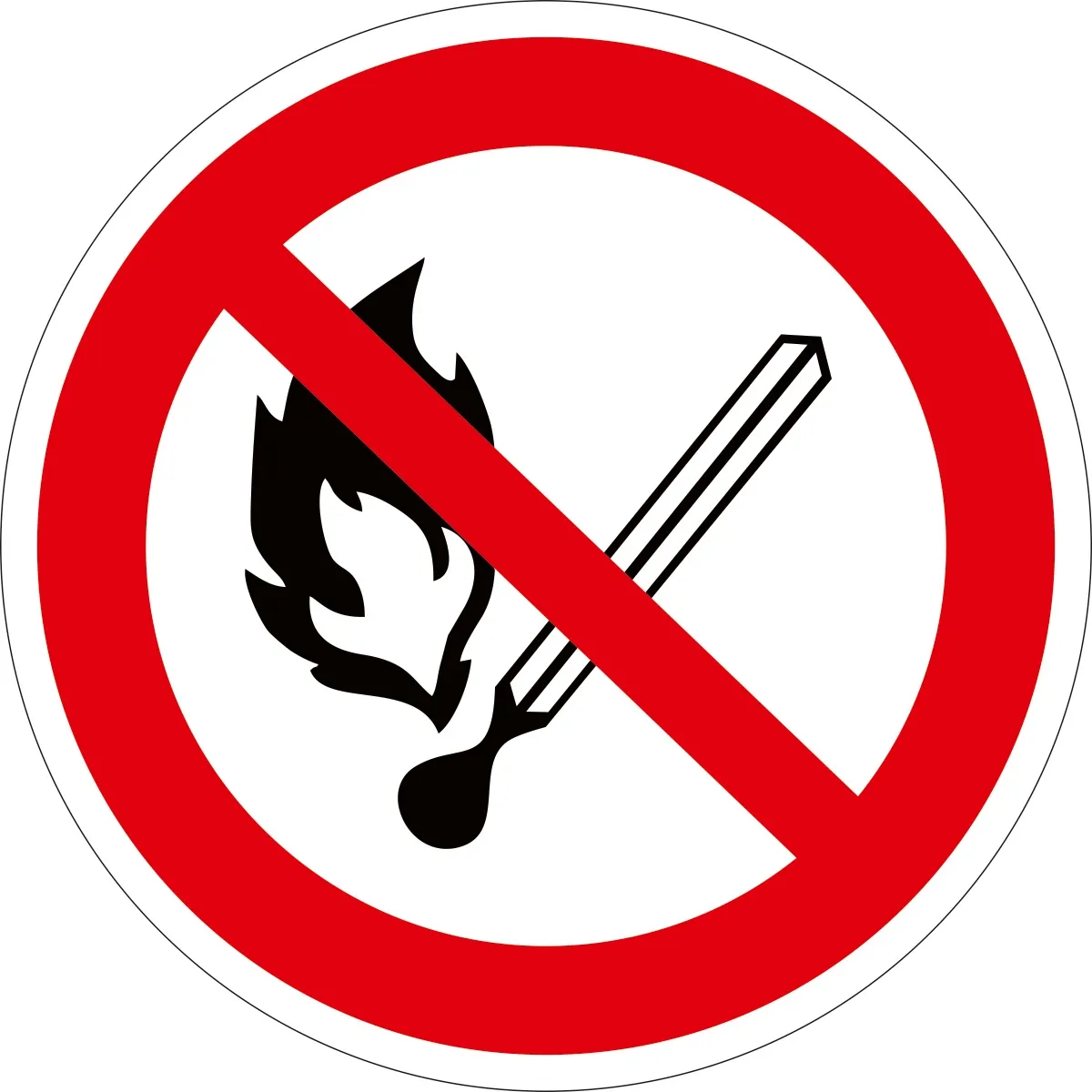 Наклейка «Запрещается пользоваться открытым огнем и курить» EKF PROxima#1