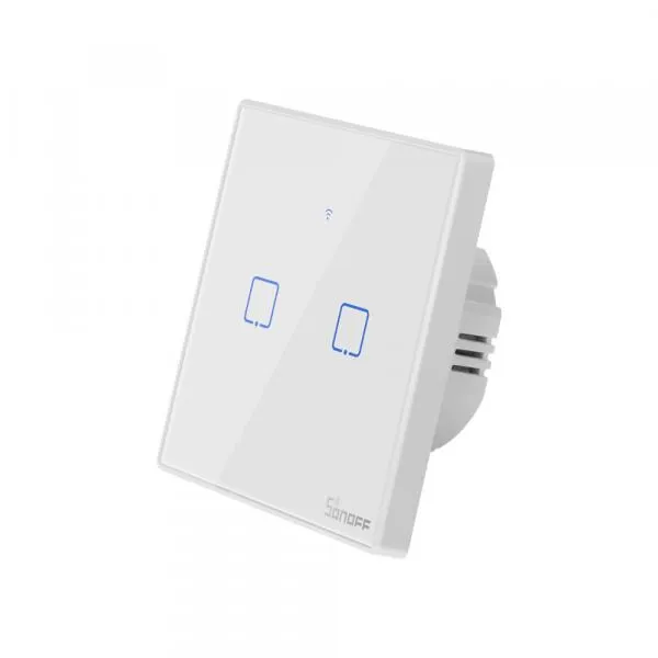 WiFi выключатель Sonoff Touch T0 (EU, 2 Gang, White)#1