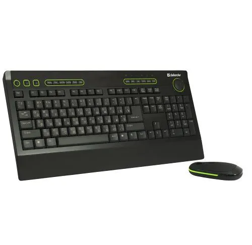 Клавиатура компьютерная в ком-те с мышью Defender I-Space 875 Nano B (Black)#1