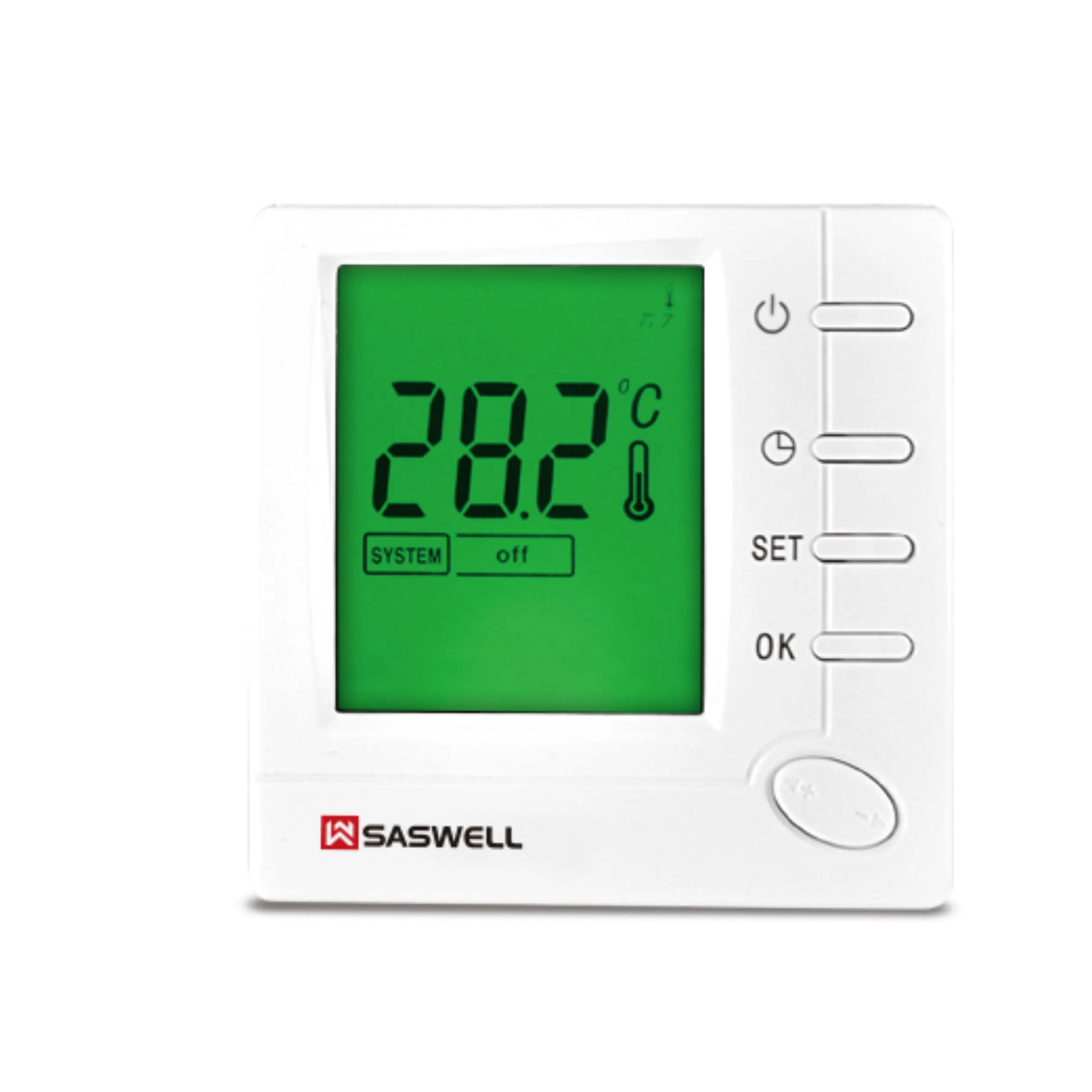 Saswell Термостат с ЖК экраном  sas803WHL-7#1