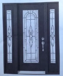 Дверь трехстворчатая со стеклянными вставками Арт. 004#1