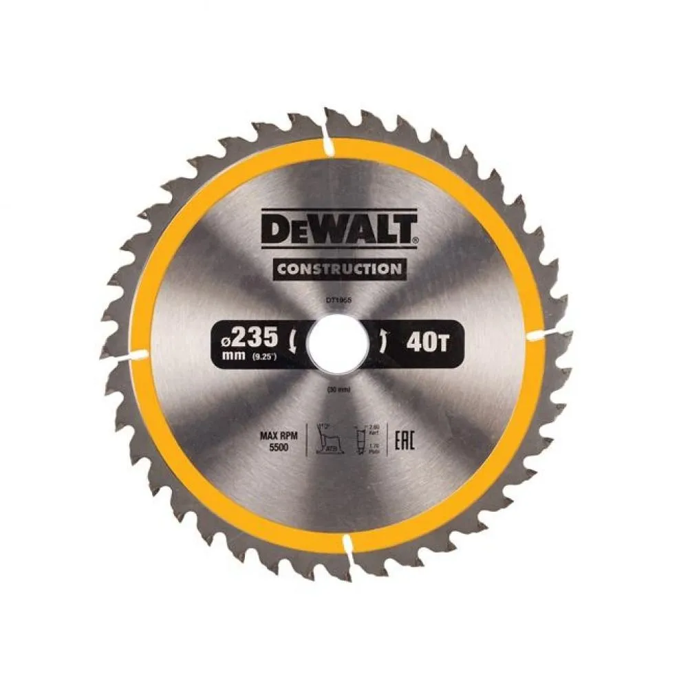 Пильный диск по дереву с гвоздями DEWALT, DT1955-QZ, 235 х 30 мм, 40 зубов#2
