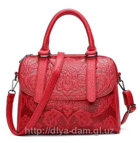 Женская сумка с цветочным тиснением#2