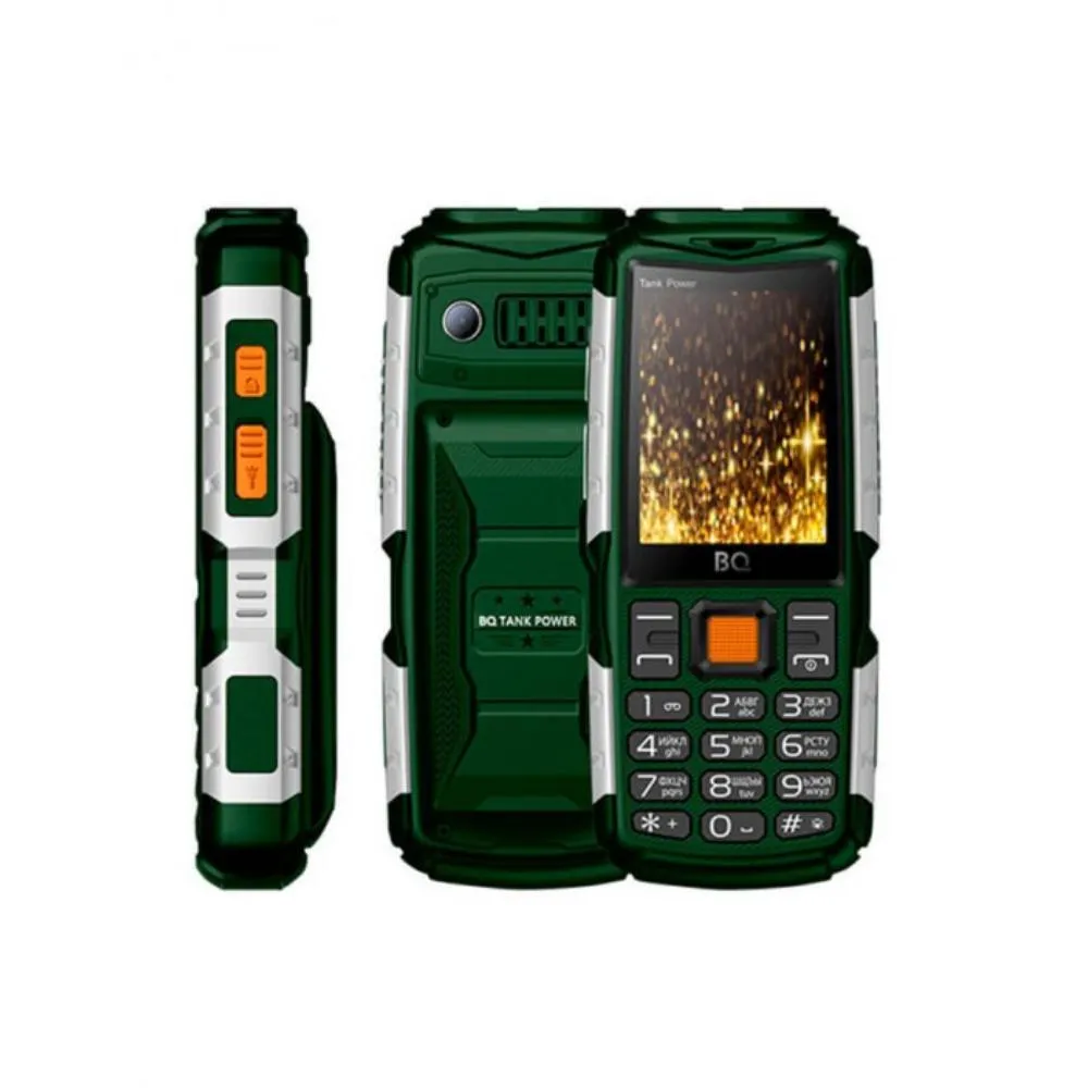 Мобильный телефон BQ-2430 Tank Power Зелёный Серебро#2