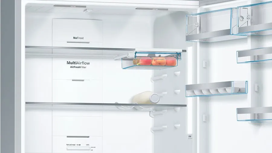 Serie | 6 Отдельностоящий холодильник с нижней морозильной камерой 86 cm, Нержавеющая сталь (не оставляющая отпечатки пальцев)#4