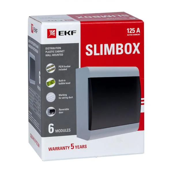 Щит распред. навесной ЩРН-П-6 "SlimBox" IP41 EKF PROxima#5