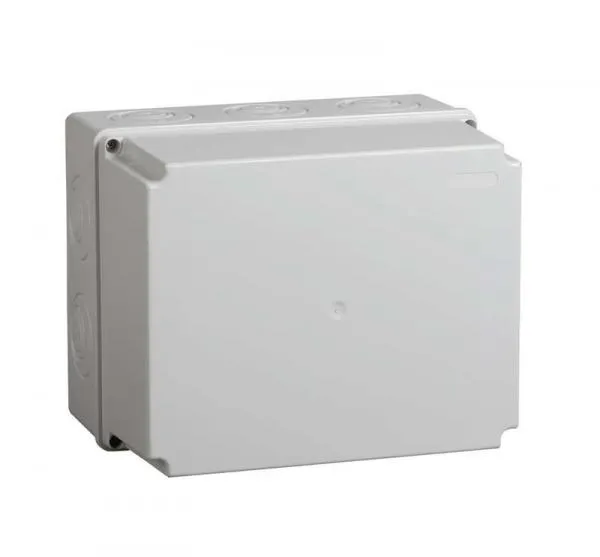 Коробка КМ41274 распаячная для о/п 240х195х165 мм IP55 (RAL7035, кабельные вводы 5 шт)#1