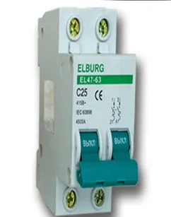 "ELBURG" Автоматический выключатель EL 47-63  4,5 кА  2п 63А С#1