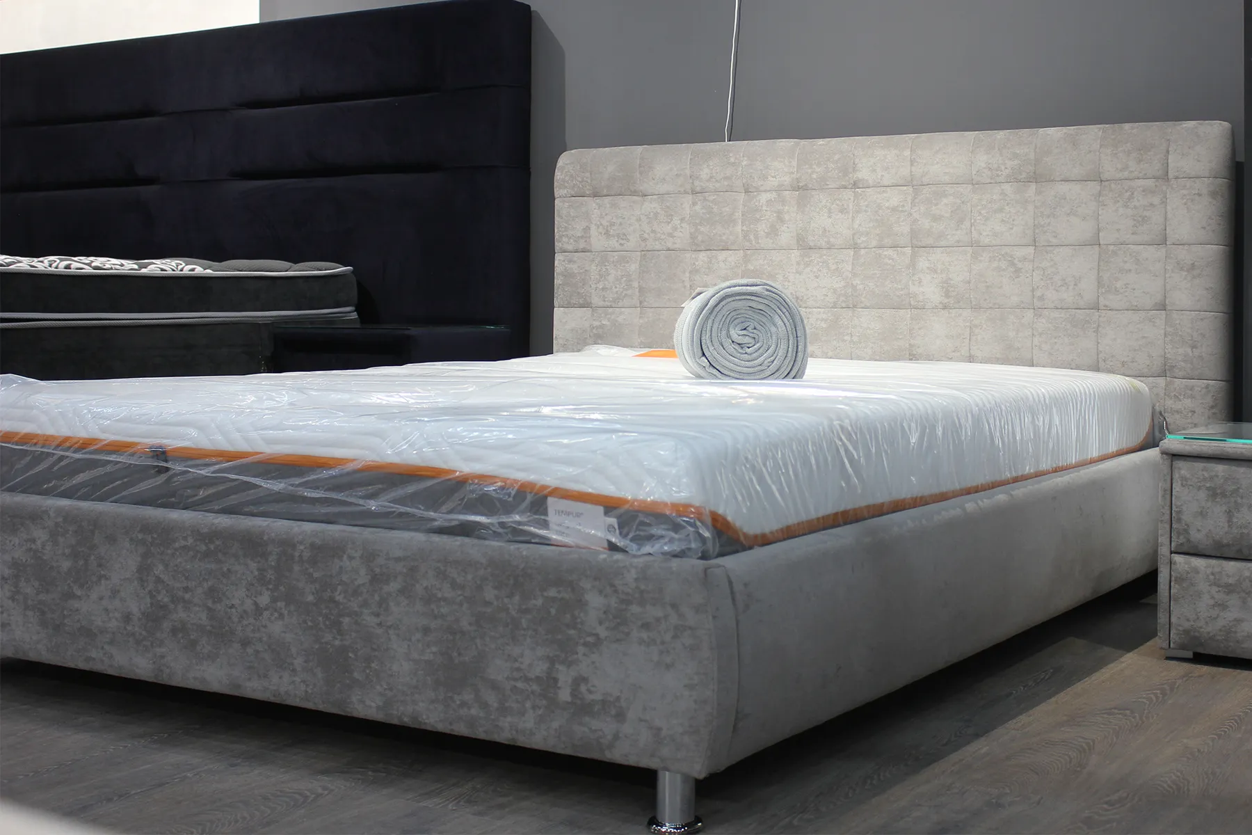 Двуспальная кровать "Corso-3" лофти серый#2