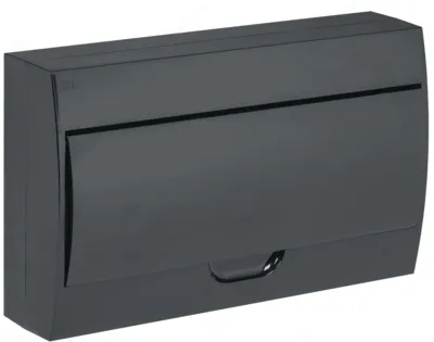 Корпус модульный пластик навеской ЩРН-П-18 черный черная дверь IP41 IEK#1