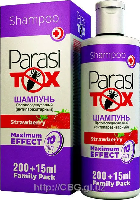 Шампунь противопедикулёзный ParasiTox (Stawberry)#1