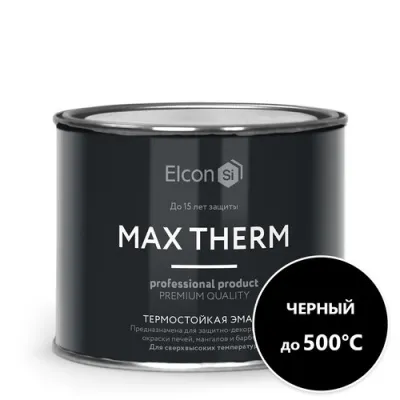 Термостойкая антикоррозийная эмаль Max Therm черный 0,4кг; 500°С#1